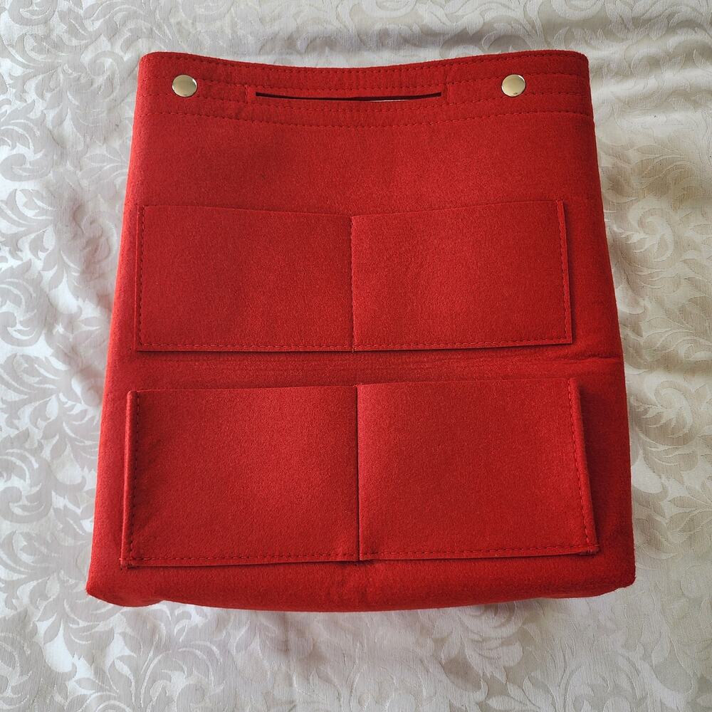 NWT Vercord Felt Purse Organizer Insert – Red Bag Liner Shaper